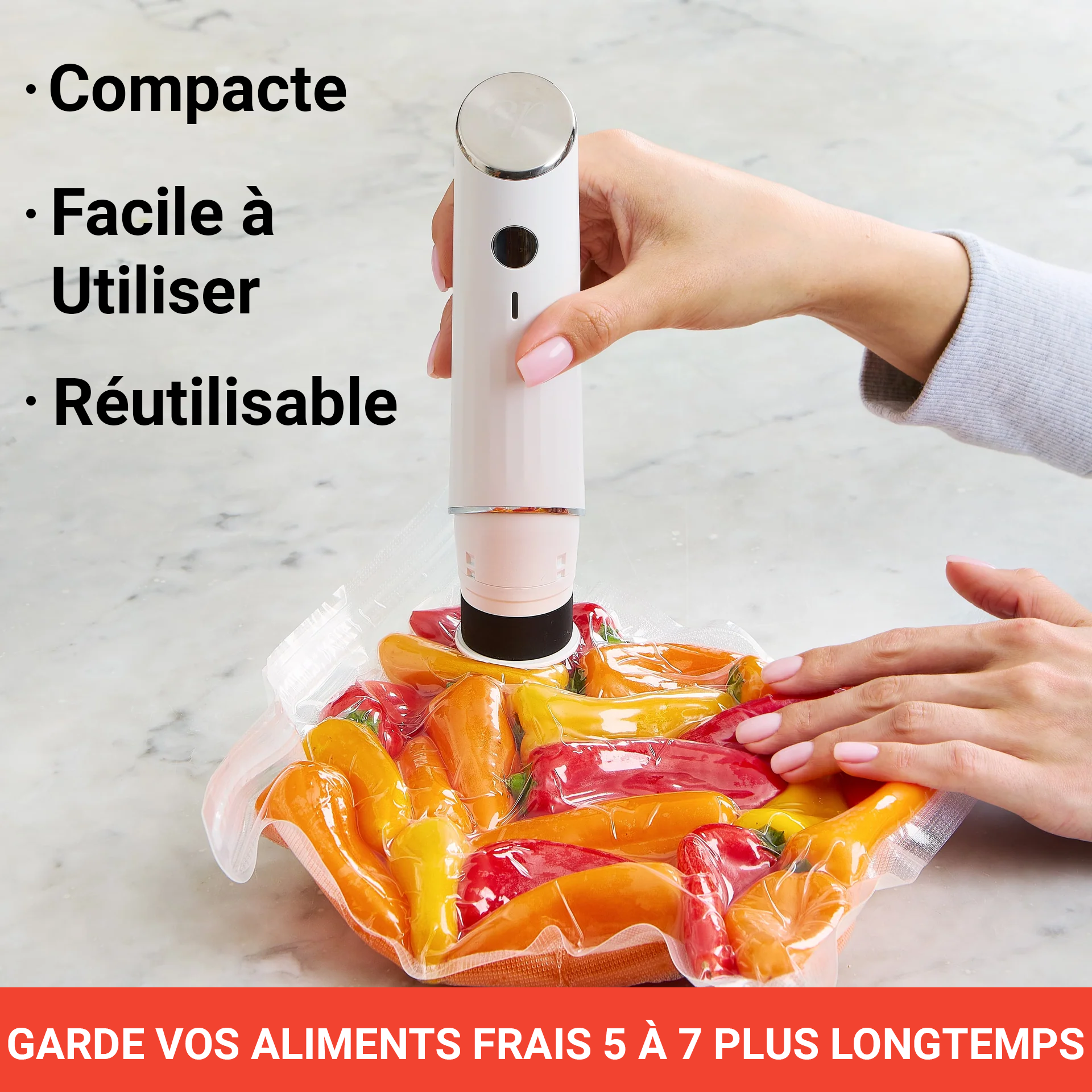 Chef Preserve - Machine Sous Vide Portable (+ 10 Sacs Réutilisables GRATUITS)